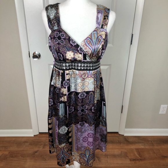 Motherhood Maternity Embellished Print Dress M D8 - Picture 2 of 8